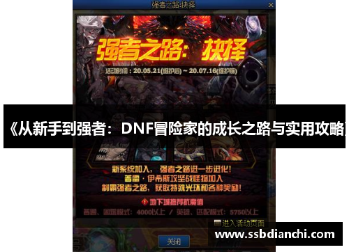 《从新手到强者：DNF冒险家的成长之路与实用攻略》